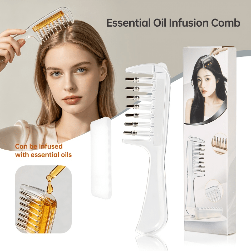 Growth Factor Serum - Transparent Essential Oil Infusion Hair Comb